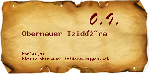 Obernauer Izidóra névjegykártya